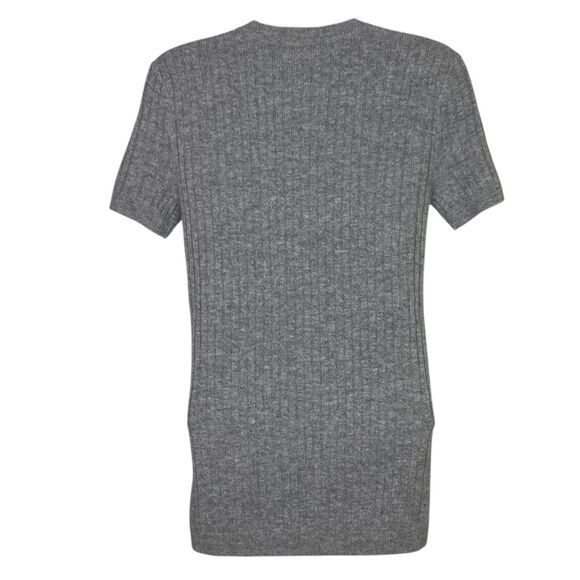 AG Sweater Womens Small Gray Merino Wool Cashmere Pullover Ribbed Top Knit NEW - Picture 2 of 9